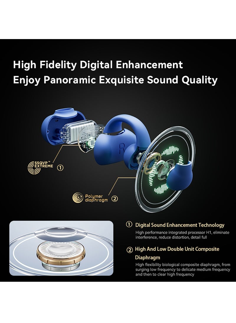 sanag Z51 Open Ear Headphones, Lightweight And Stable Clip-on Wireless Earbuds With Charging Case, Stylish Earbud And In-Ear Headphones Compatible With Iphone/samsung Phone For Men, Women, (Black) - Image 3