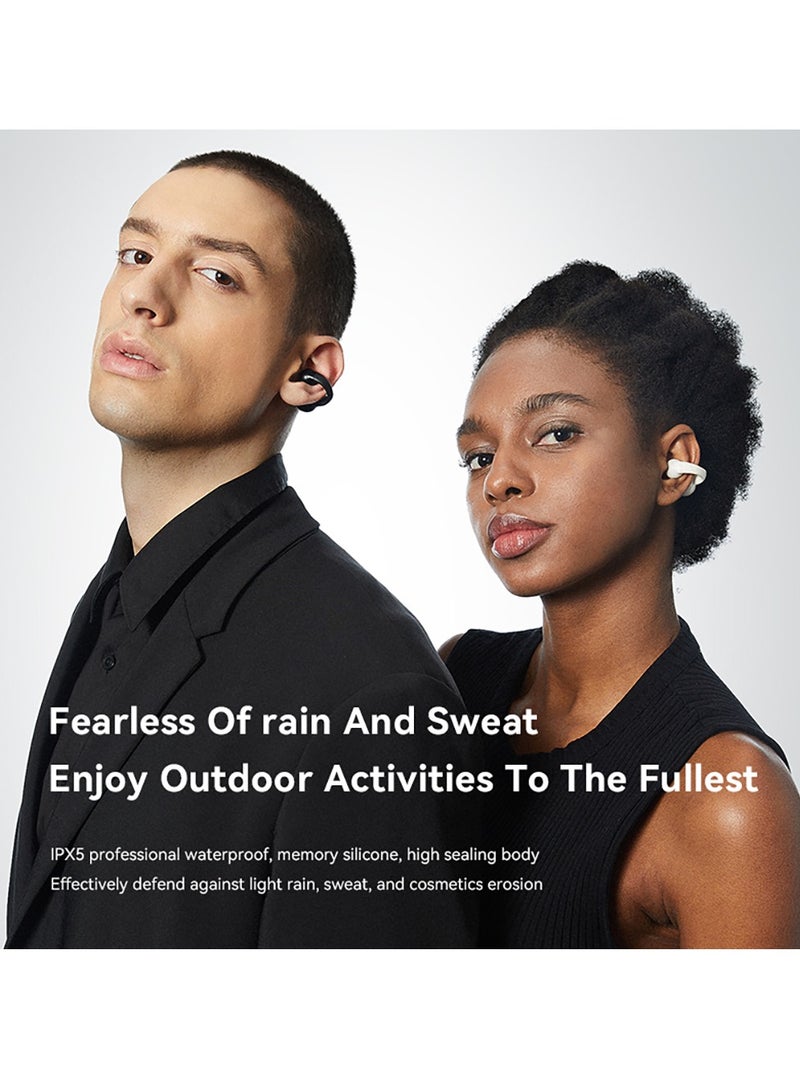 sanag Z51 Open Ear Headphones, Lightweight And Stable Clip-on Wireless Earbuds With Charging Case, Stylish Earbud And In-Ear Headphones Compatible With Iphone/samsung Phone For Men, Women, (Black) - Image 5