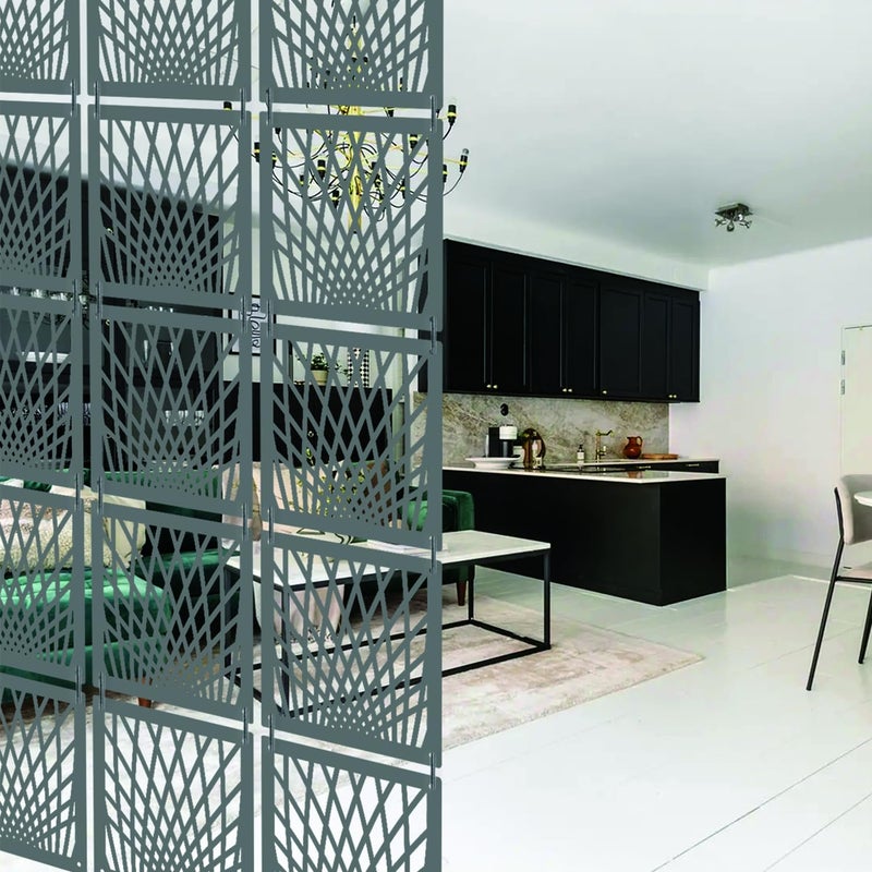 Olive Tree Olive Tree 12Pcs Hanging Room Divider Panel Modern Hanging Screen Partition for Home Decoration Living Room 115 x 115 12 PanelsOTD5088  - Image 2