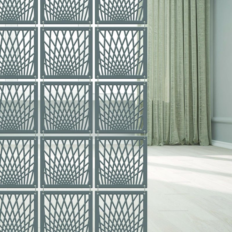Olive Tree Olive Tree 12Pcs Hanging Room Divider Panel Modern Hanging Screen Partition for Home Decoration Living Room 115 x 115 12 PanelsOTD5088  - Image 1