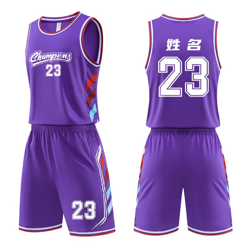 Basketball Uniform Suit For Men And Women, Competition Training Team Uniform, Sports Middle School Student And Children'S American Narrow Shoulder Jersey Printing - Image 5