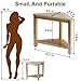 Boulphia Shower Foot Rest 138in Bamboo Shower Stool for Shaving Legs Waterproof Corner Shower Stool with Storage Shelf Shower Foot Stool for Inside Small Shower Spaces - Image 4