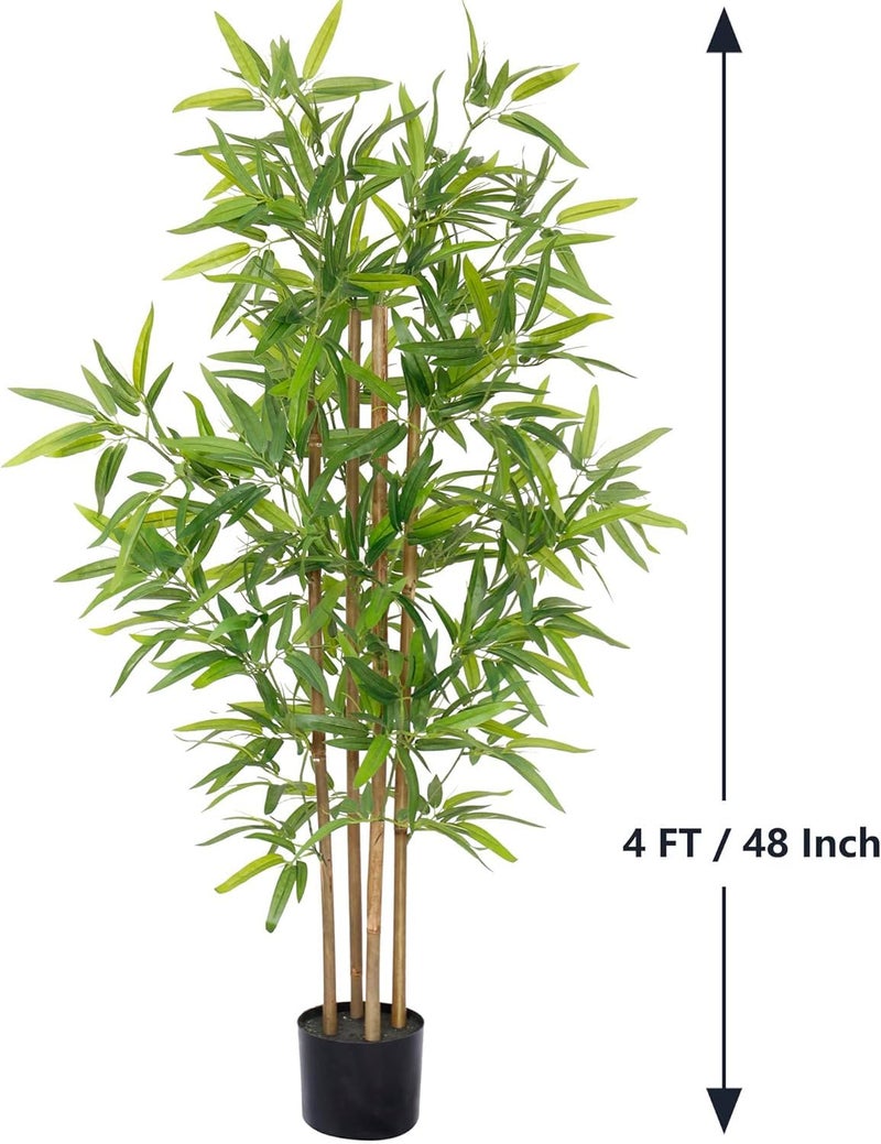 FOX & FERN FOX FERN Plastic Artificial Bamboo PlantMade By HandSelected Natural Bamboo TrunksReal Touch Leaves Without PotBest Artificial Plant For GiftingPartyWedding And Home DecorHt 120Cm - Image 3