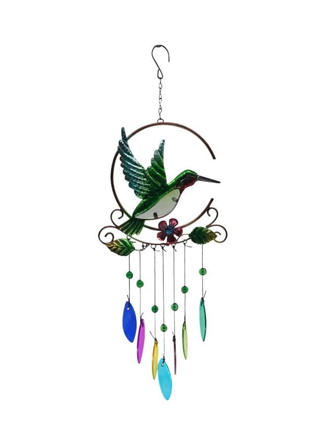 NIBEMINENT Bird Shaped Wind Chime Green/Blue/Silver - Image 1