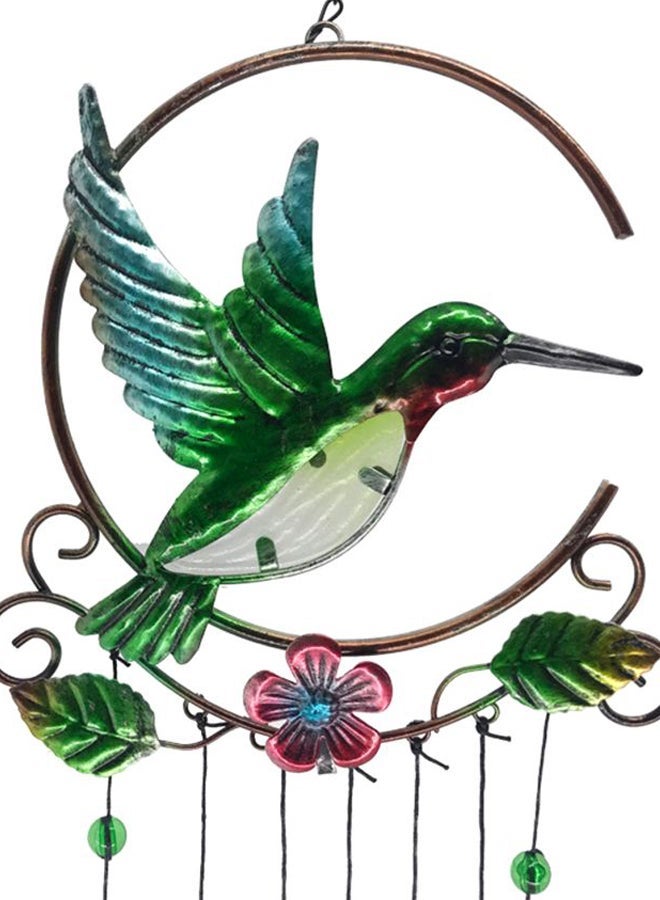 NIBEMINENT Bird Shaped Wind Chime Green/Blue/Silver - Image 2