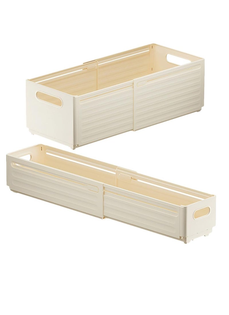 SYOSI - 2 Pcs S Drawer Underwear Organizers, Extension-type Socks Storage Cases, Stackable Closet Organizers and Storage Box for Bras, Socks, Scarves, Ties, Belt - Image 1