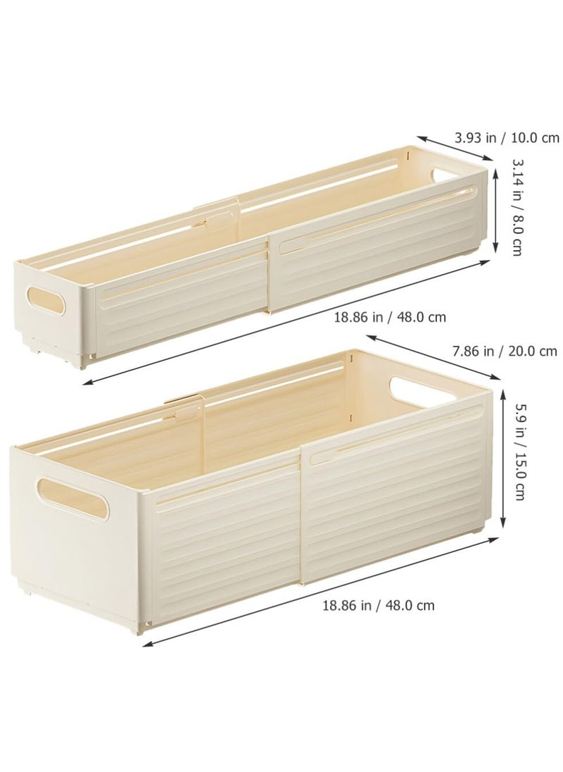 SYOSI - 2 Pcs S Drawer Underwear Organizers, Extension-type Socks Storage Cases, Stackable Closet Organizers and Storage Box for Bras, Socks, Scarves, Ties, Belt - Image 1