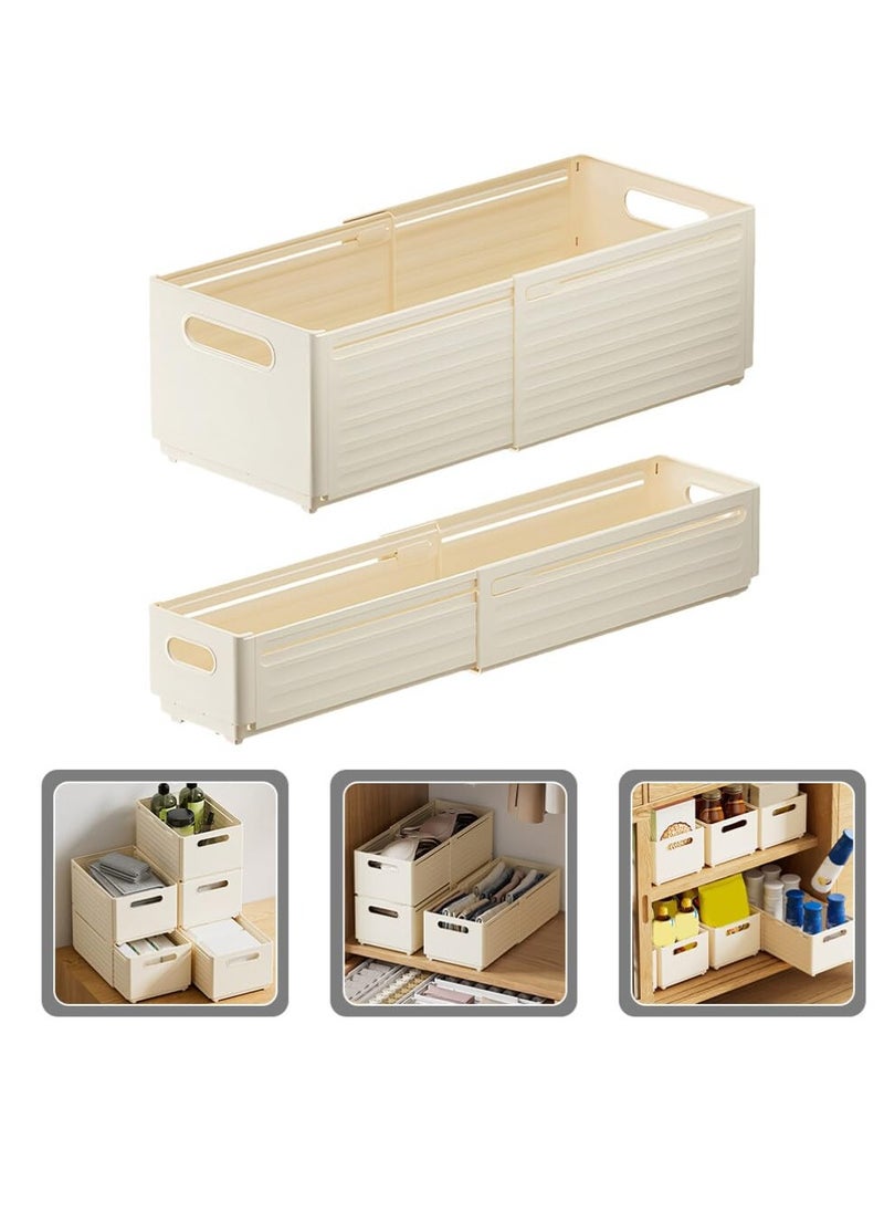 SYOSI - 2 Pcs S Drawer Underwear Organizers, Extension-type Socks Storage Cases, Stackable Closet Organizers and Storage Box for Bras, Socks, Scarves, Ties, Belt - Image 1