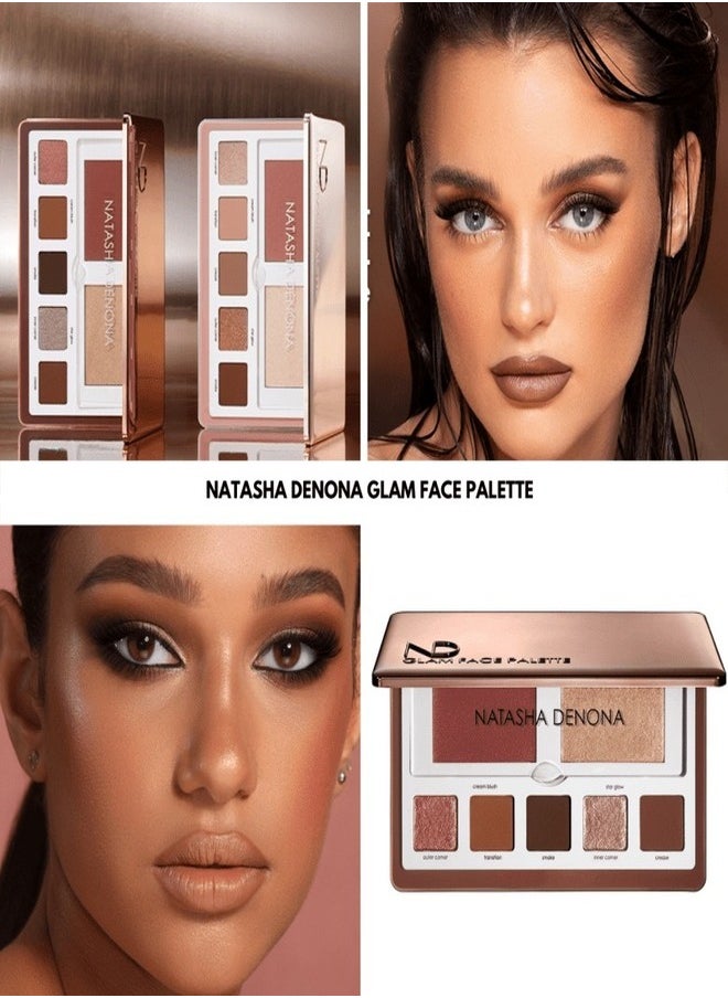 Natasha Denona - Natasha Denona Glam Face Palette - Eye & Cheek Essentials (Light) - Sold Out - Image 1