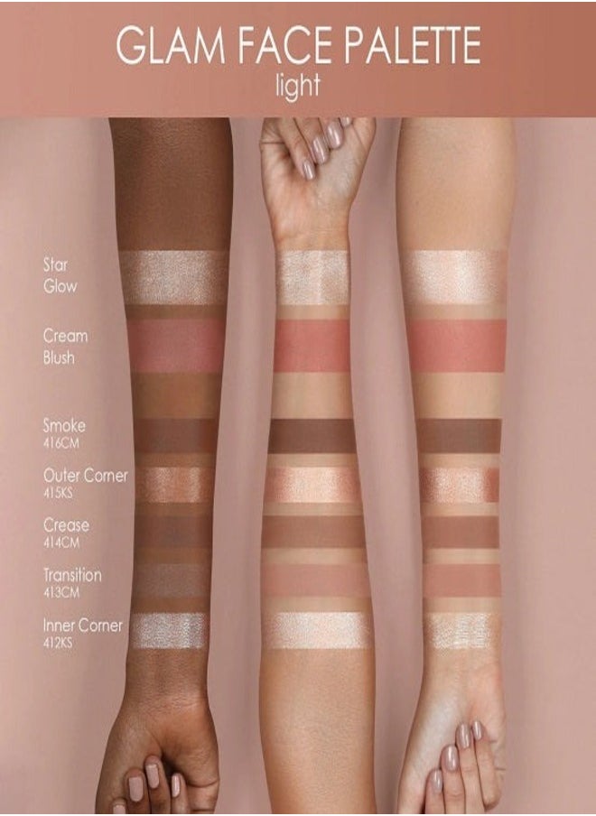 Natasha Denona - Natasha Denona Glam Face Palette - Eye & Cheek Essentials (Light) - Sold Out - Image 1
