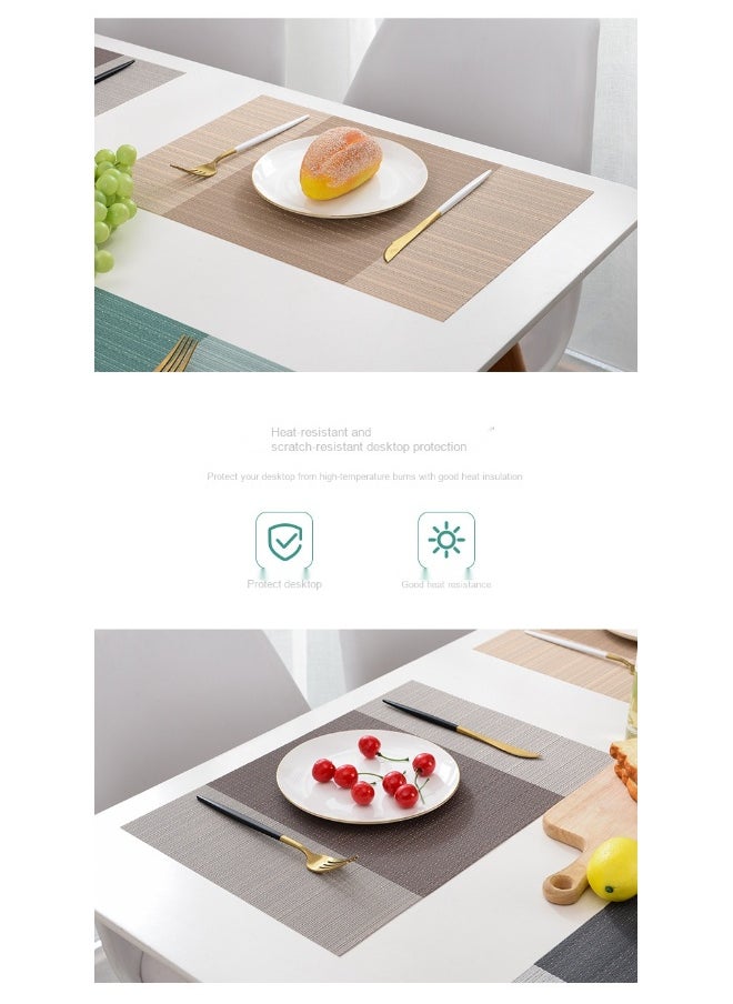 NIBEMINENT 4pcs Western Placemat Imitation Cotton Linen Table Mat  - Image 3
