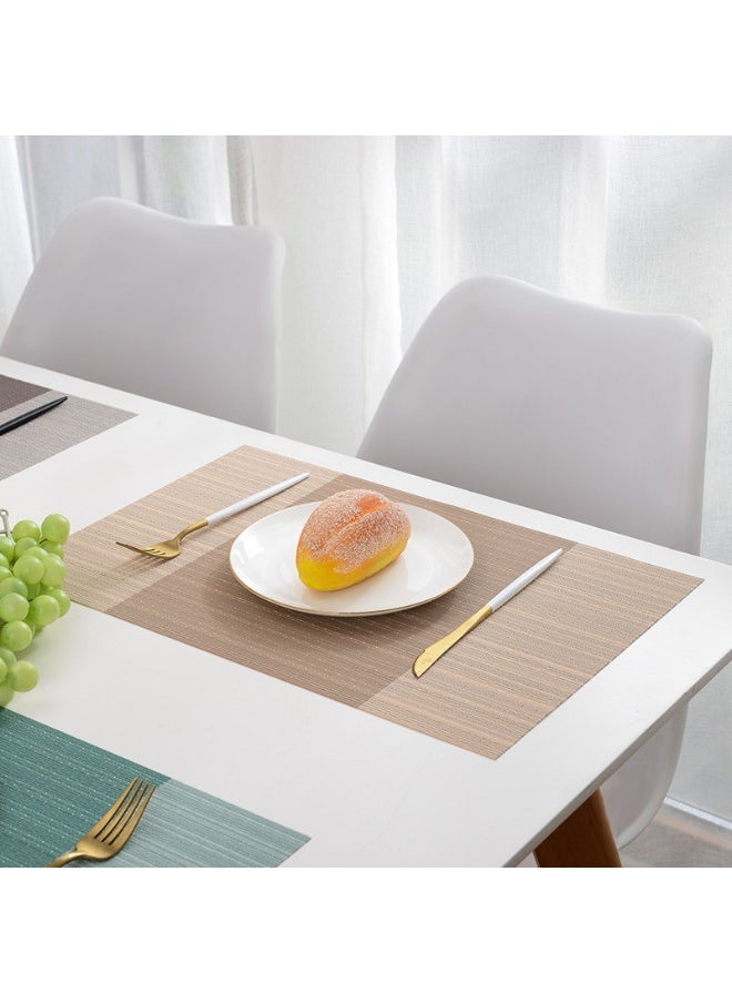 NIBEMINENT 4pcs Western Placemat Imitation Cotton Linen Table Mat  - Image 1