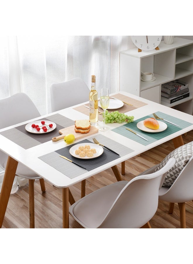 NIBEMINENT 4pcs Western Placemat Imitation Cotton Linen Table Mat  - Image 2