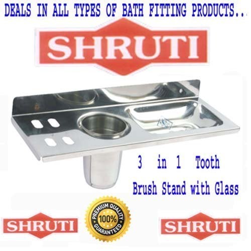 SHRUTI (Nikku) Stainless Steel Soap Dish/Tooth Paste Case/Tooth Brush Holder/Soap Tray/Soap Rack for Multi Bathroom Accessories - 1643 - Image 2
