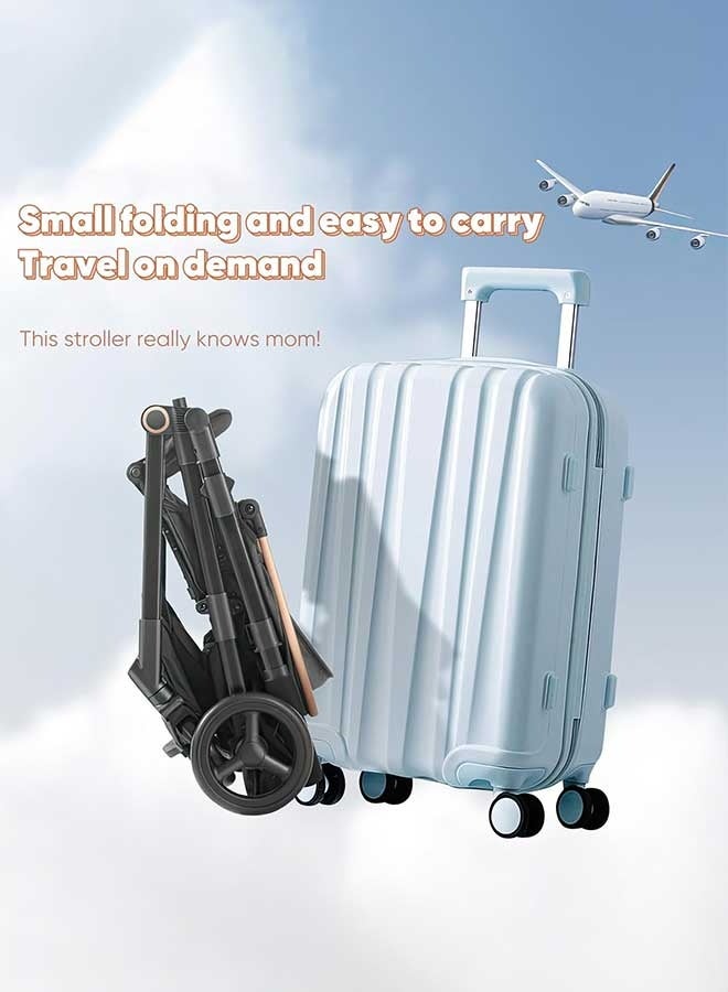 Aurlar Lightweight Two-Way Baby Stroller – Portable & Compact Pushchair, Reversible and One-Hand Easy Fold, Ultra-Light Design, Multi-Recline Seat with Large Sun Canopy, For 0–36 Months - Image 4