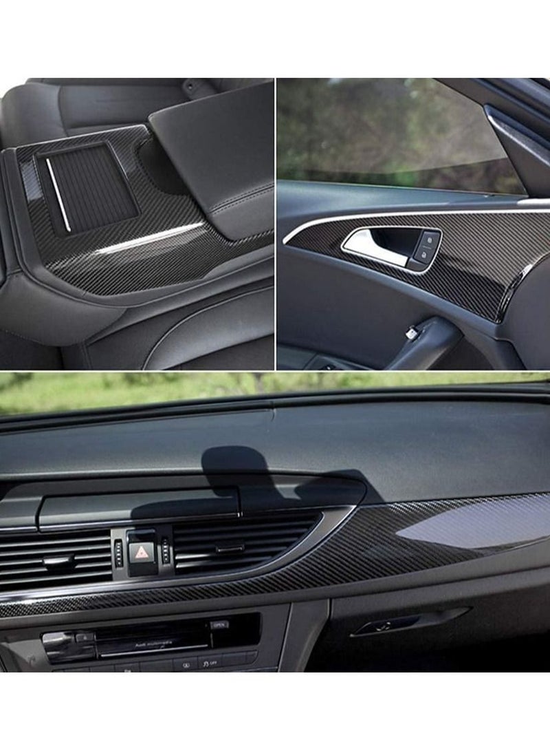 SYOSI Color Change Film, SYOSI 5D Black High Gloss Carbon Fiber Vinyl Wrap, Anti-Wrinkle Air Release Automotive Bubble wrap, Self Adhesive Car Vinyl Sticker DIY Decals (12 * 60 Inches) - Image 3