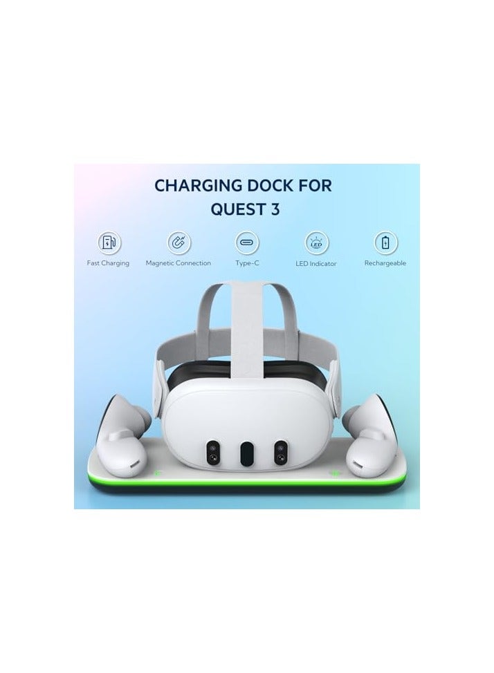 erorex for Quest 3 VR Charging Dock, Charging Station for Quest 3 VR Headset and Touch Controller - Image 4