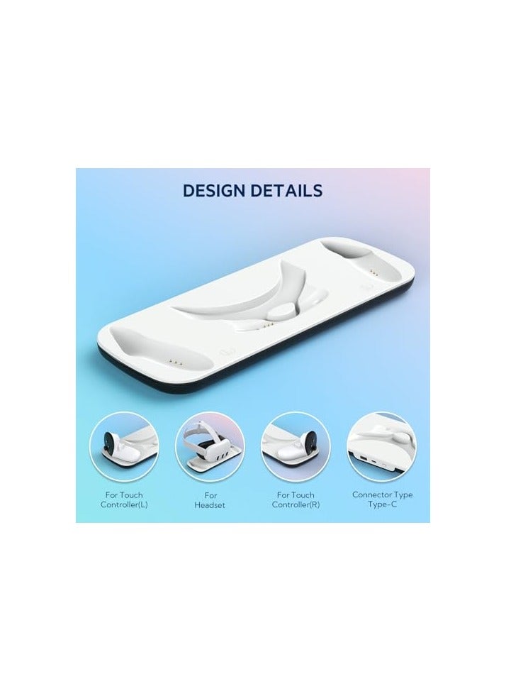 erorex for Quest 3 VR Charging Dock, Charging Station for Quest 3 VR Headset and Touch Controller - Image 5