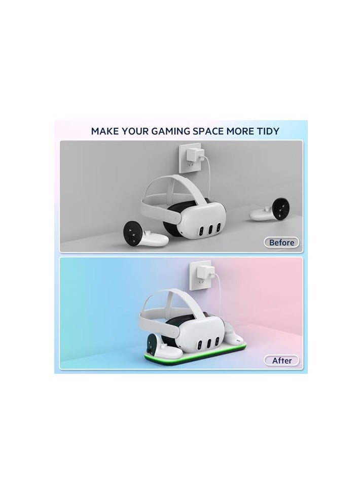 erorex for Quest 3 VR Charging Dock, Charging Station for Quest 3 VR Headset and Touch Controller - Image 3
