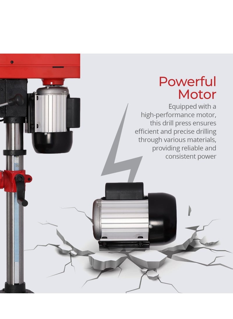 عفرا مكبس حفر AFRA، 16 مم، 550 وات، 440 ~ 2580 دورة في الدقيقة، سعة ظرف 16 مم كحد أقصى، تعديل السرعة الميكانيكية، محرك حثي قوي، AFT-16-550DPRD، ضمان لمدة عام - Image 3