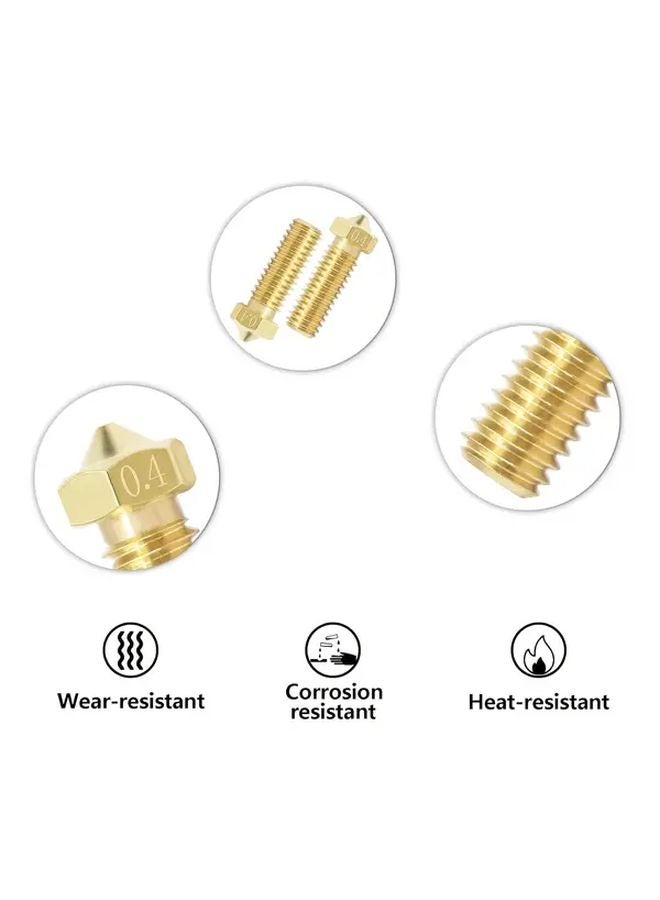 10pcs M6 Thread Brass Nozzle 0 4mm For Artillery Sidewinder X1 X2 3D Printer - Image 4