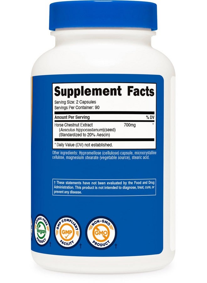 Nutricost Horse Chestnut Extract Capsules 700 MG Per Serving, 180 Capsules, 90 Servings - Non-GMO, Vegan - Image 5