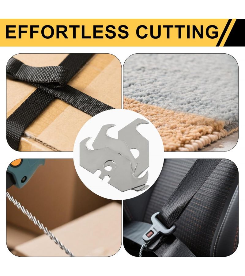Multi Functional Hook Shaped Blade Steel Razor Blade Safety Corner Storage Box Curved Blade Suitable For Cutting Carpets Wallpaper And Roofing Materials 49pcs - Image 5