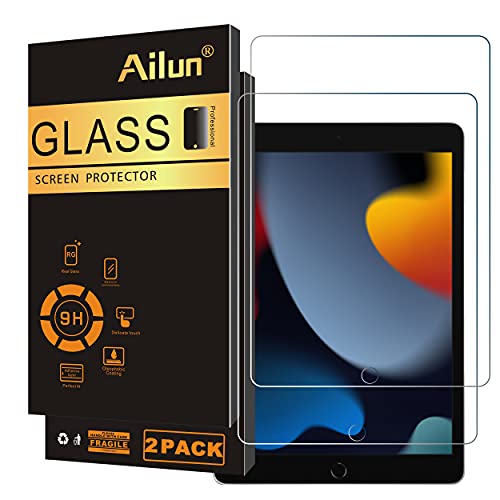 Ailun Screen Protector for iPad 9th 8th 7th Generation (10.2 Inch, iPad 9/8/7, 2021&2020&2019) Tempered Glass/Apple Pencil Compatible [2 Pack] - Image 1