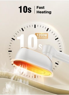 EVEREEN Travel Steamer Iron For Clothes 1200W Portable Handheld Steamer Iron 4 Mode With LCD Display 10s Fast Heating 180° Swivel Handle Powerful Wrinkle Remover Garment Steamer For Home Dorm Travel  - Image 3