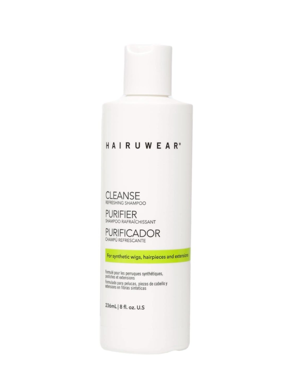 Hair u wear HairUWear CLEANSE Freshening Shampoo Wash For Synthetic Wigs Hairpieces and Extensions 8 floz 