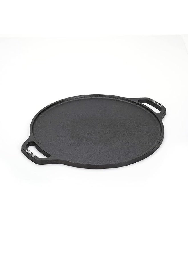 Sumeet Pre Seasoned Heavy Weight Cast Iron Flat Dosa Tawa,Induction Friendly, 30cm, Weight - 3.070Kg, Black - Image 1