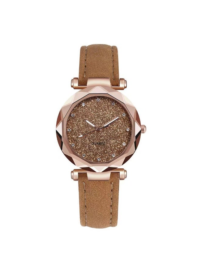 New Starry Silver Powder Sparkling Women's Watch
