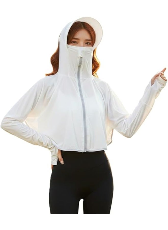 Alexvyan Womens Sun Protection Jacket Uv Jacket-white - Image 1