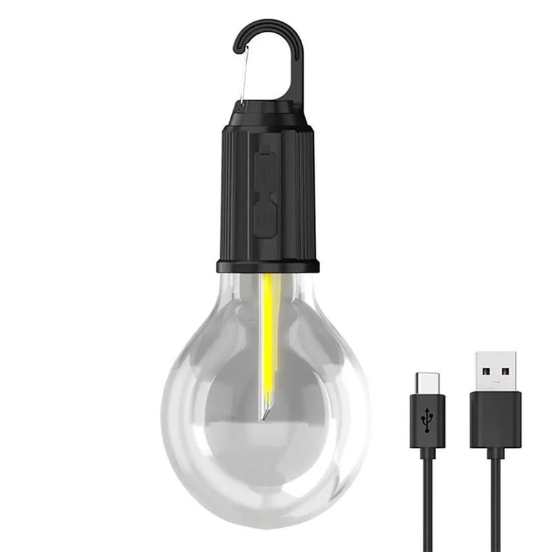 Wrixty Wrixty 3 Modes Camping Lamps Long Range Emergency Lights Portable Top with Hook Rechargeable Camping Bulb Light with Hook for Camping Hiking Backpacking Emergency Outage Round  - Image 1