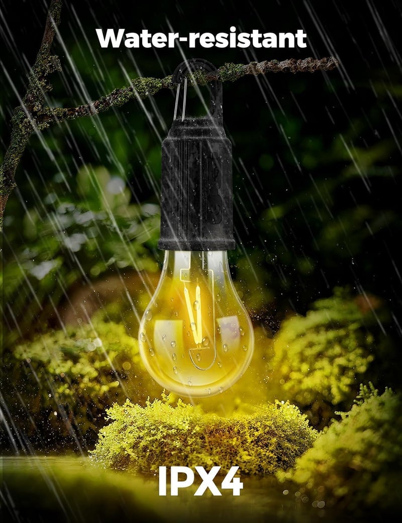 Wrixty Wrixty 3 Modes Camping Lamps Long Range Emergency Lights Portable Top with Hook Rechargeable Camping Bulb Light with Hook for Camping Hiking Backpacking Emergency Outage Round  - Image 3