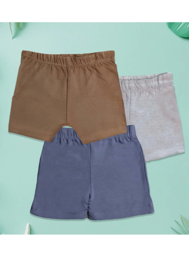 لؤي 100%  Cotton Ultra soft fabric Baby Toddler Boys & Girls Shorts Cotton Linen Summer Loose Shorts Combo Pack Elastic Waist Solid Jogger Short Pants