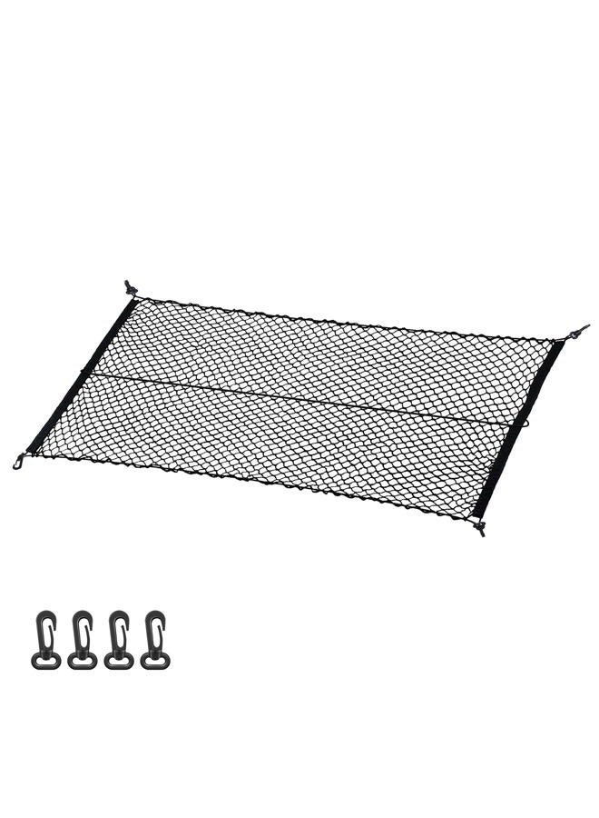 MICTUNING Rear Cargo Net,Cargo Net Car Car Boot Cargo Net with 4 Hooks for SUV Truck Bed,Great (（41x30）inch) - Image 1