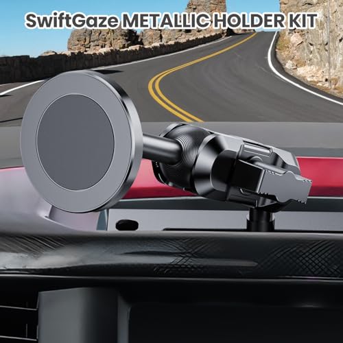SwiftGaze Metal Magnetic Phone Mount for 2019+ RAM 1500/2500/3500 & 2019+ TXR, OEM Holes Screws Install Super Stable for Off Road Bumpy Road Dodge 1500 Phone Holder Cool Ram Accessory - Image 4