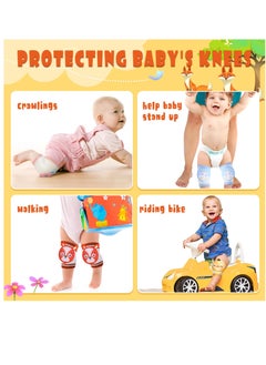Excefore 6 Pairs Baby Knee Pads for Crawling Anti Slip Knee Protectors Breathable for Boys Girls, 0-3 Years Old  - Image 3