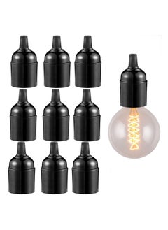 9Pcs E27 E26 Light Socket, Lamp Holder Replacement Bulb Retro Pendant Holder, Medium Screw-in Socket for