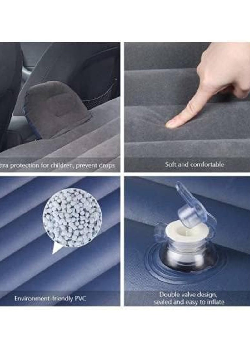 JAJEEK - "NEW Inflatable Travel Car Bed Air Sofa – Gray with Two Inflatable Pillows for Ultimate Back Seat Comfort" - Image 1