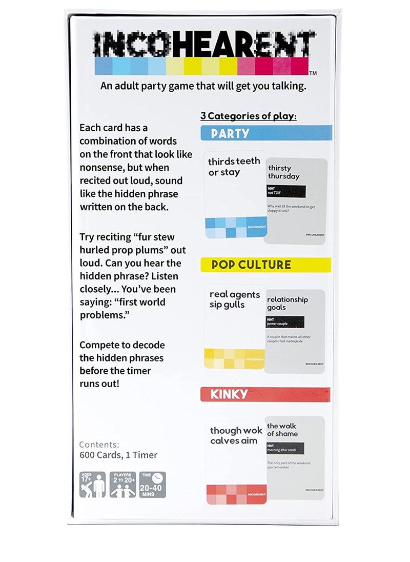 Generic - Incohearent - The Adult Party Game Where You Compete to Guess The Gibberish - by What Do You Meme? - Image 1