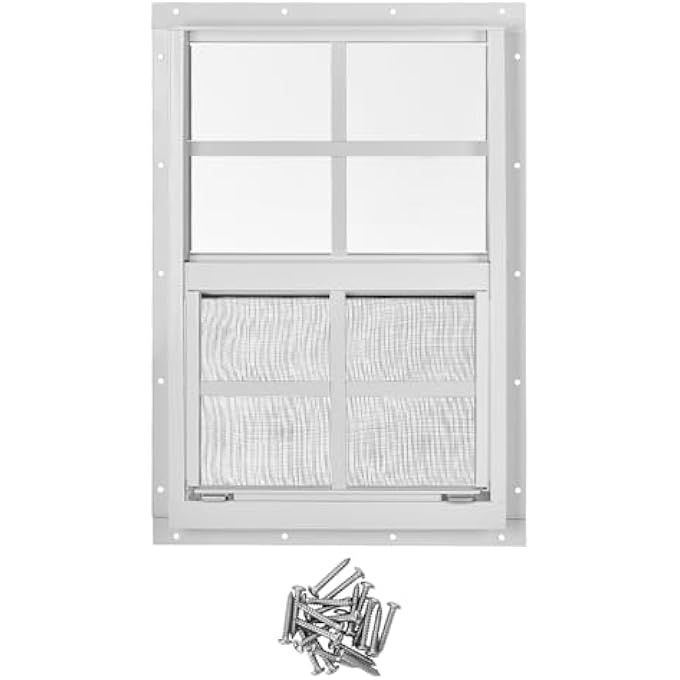 Shed Window 12'' X 18'', Small Sliding Windows With Aluminum Alloy Frame, Flush Mount Window With Tempered Glass & Fiberglass Screen For Shed, Chicken Coop, Household, Easy Installation - Image 2