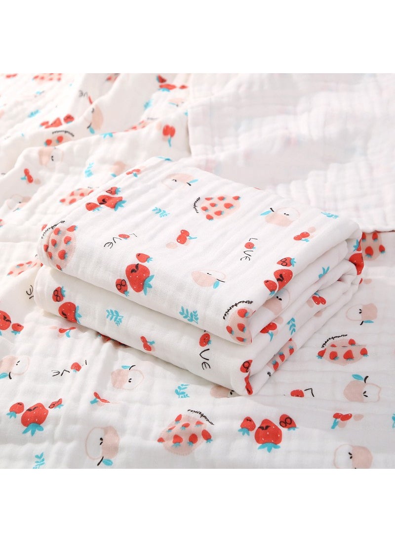 Generic Baby Soft Cotton Gauze Swaddle Towel Small strawberry 