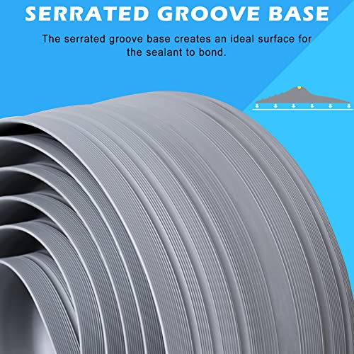 Papillon Garage Door Bottom Seal Strip, Weatherproof EPDM Rubber Threshold, Fits All Standard Doors, Easy for DIY Homeowners, No Adhesive (20Ft, Grey) - Image 4
