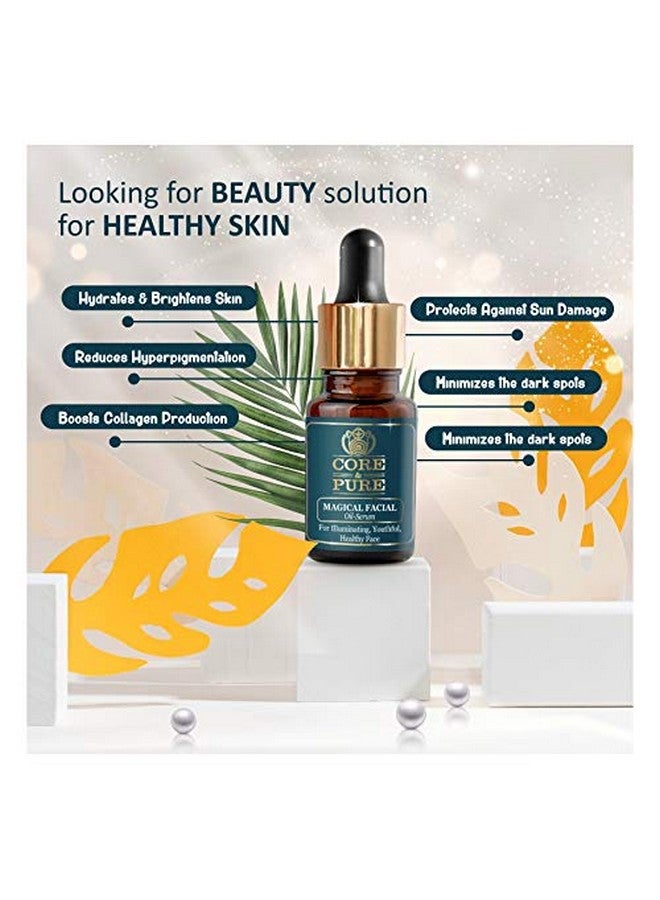 CORE & PURE Magical Facial Oil Serum- Promotes Anti-Ageing, Radiant and Healthy Skin |Natural Essential Oils Infused, Ayurvedic|- 12ml - Image 4