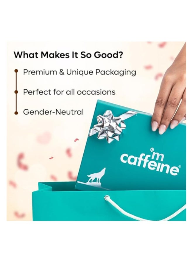 إم كافيين مجموعة هدايا إغراءات الاستحمام من ماكافيين للنساء والرجال | حمام القهوة الفاخر في عبوة متميزة | ، غسول الجسم، فرك الجسم والوجه - Image 4