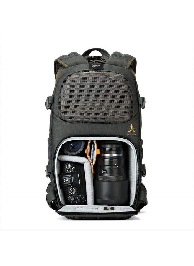 LP37014-PWW, Flipside Trek BP 250 AW Backpack for Camera with ActiveZone Suspension System, Tablet Compartment, Grey/Dark Green