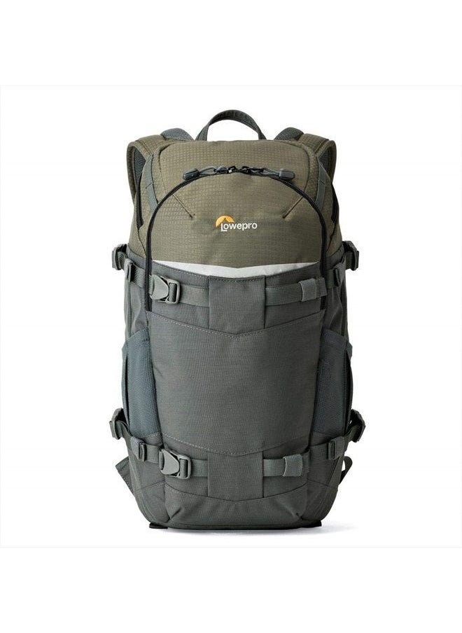 LP37014-PWW, Flipside Trek BP 250 AW Backpack for Camera with ActiveZone Suspension System, Tablet Compartment, Grey/Dark Green