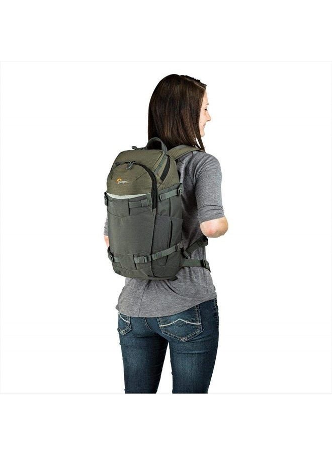 LP37014-PWW, Flipside Trek BP 250 AW Backpack for Camera with ActiveZone Suspension System, Tablet Compartment, Grey/Dark Green